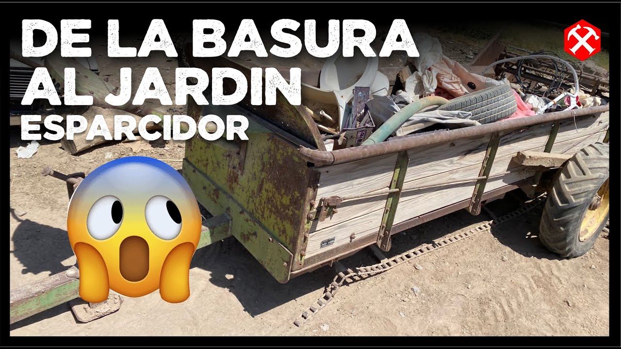 Esparcidor de estiércol habilitado para un jardín