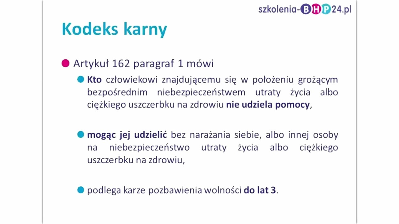 Pierwsza pomoc a odpowiedzialność prawna