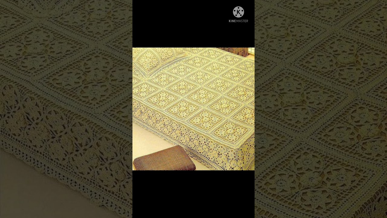 New crochet hand made bedsheet design👌 latest crochet bedsheet ideas😍 crochet pattern ideas😍