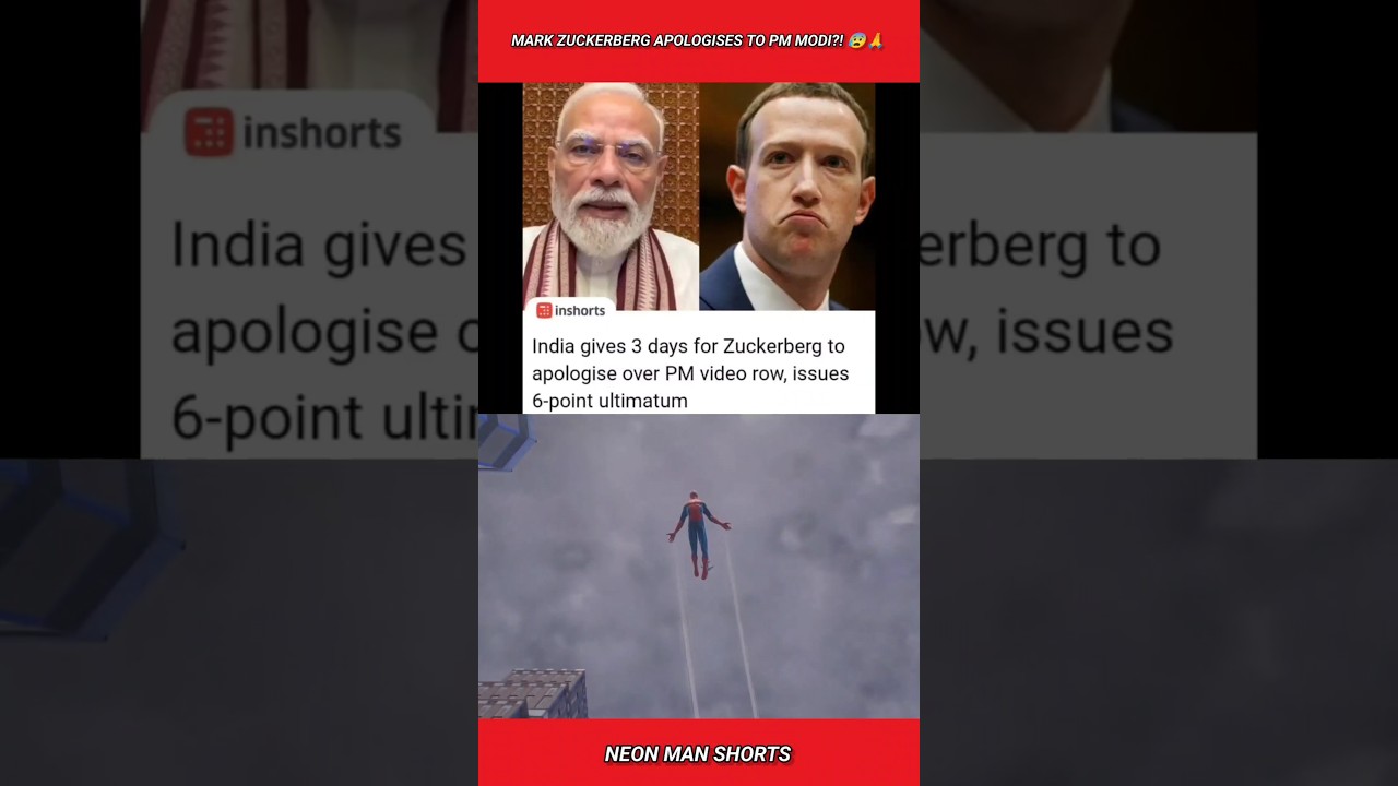 Mark Zuckerberg Apologises to PM Modi?! 😰🙏 #shorts