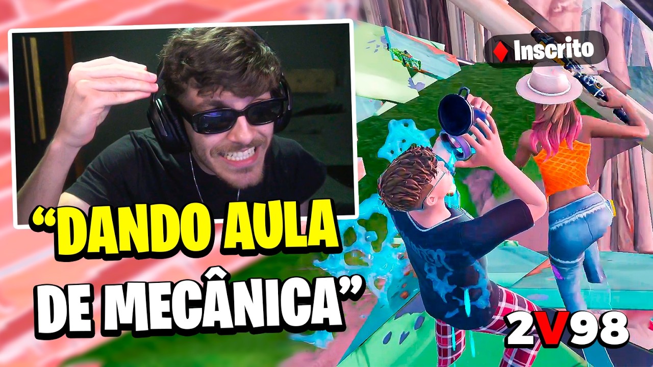 AULAS!📝 Suetam e DUO Aleat&oacute;rio vs 98 Ghosts no Fortnite