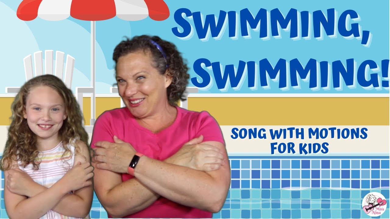 Preschool Swimming Song | Swimming Swimming (in the Swimming Pool) |  Song with Actions for Kids