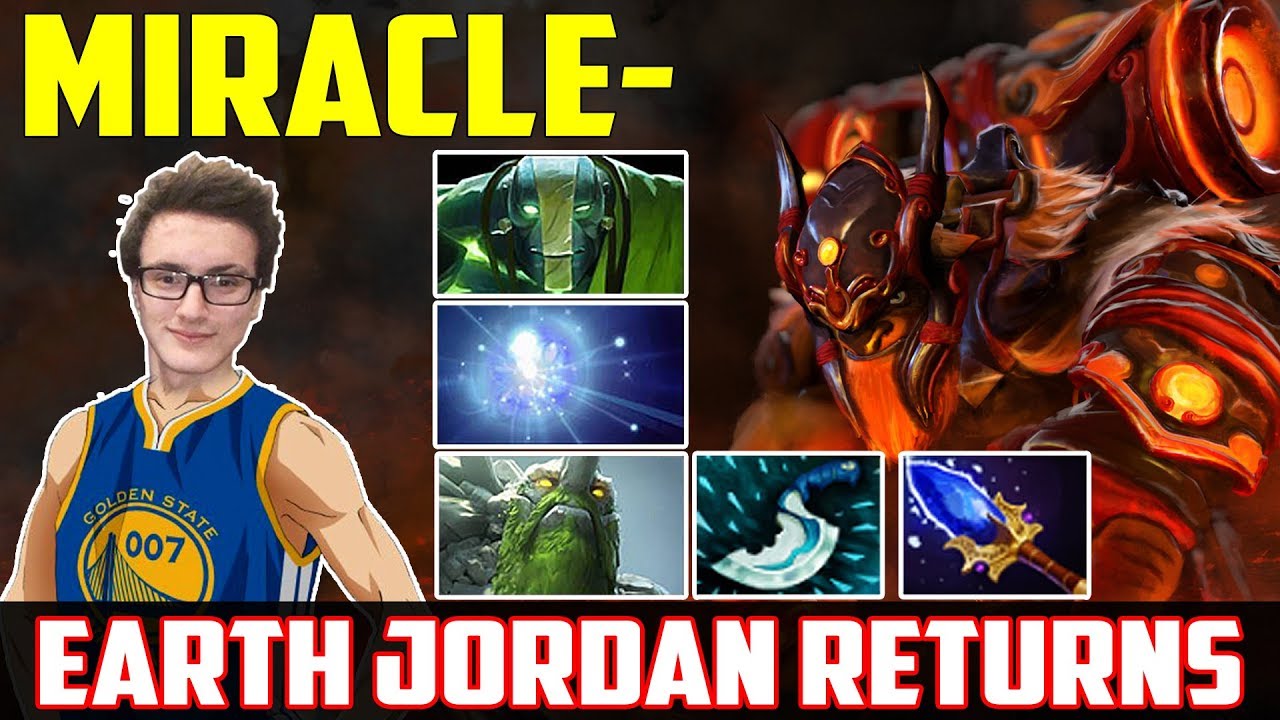Miracle [EARTH JORDAN RETURNS] 39 Kills + Rampage | Dota 2 Gameplay 2017