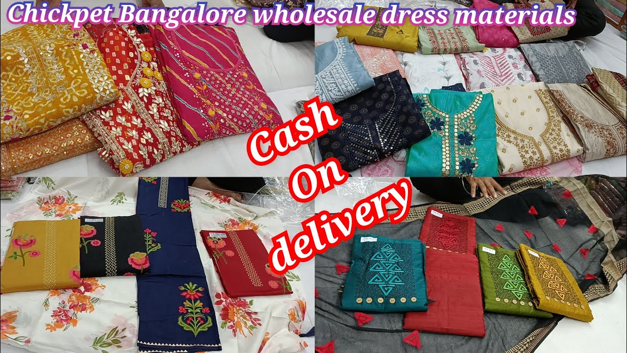 chickpet Bangalore wholesale dress materials||COD available||Single piece courier available