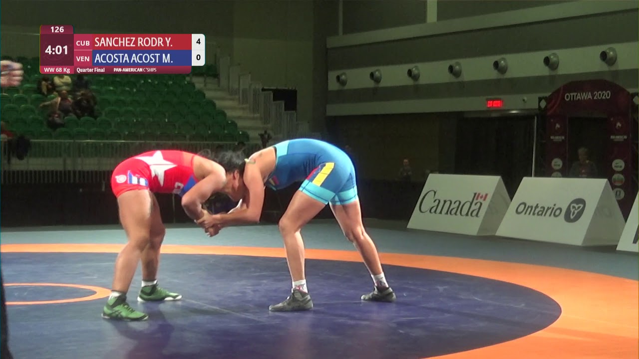 1/4 WW - 68 kg: Y. SANCHEZ RODR (CUB) v. M. ACOSTA ACOST (VEN)