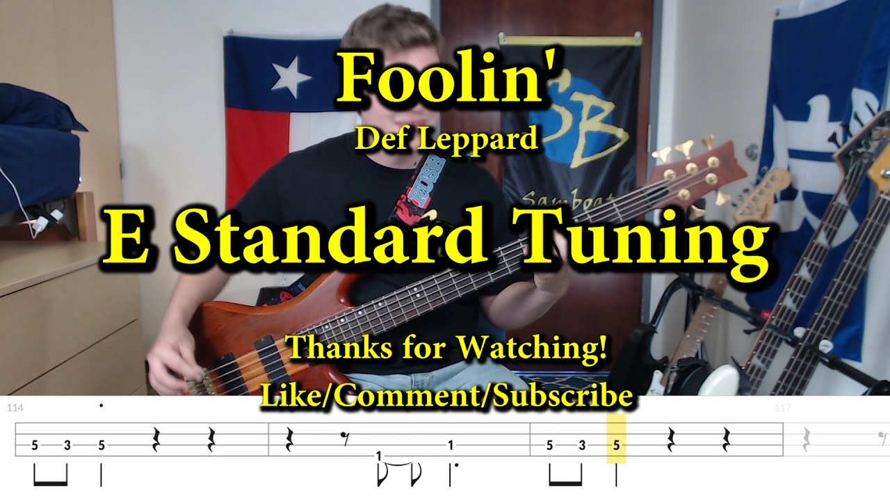 Foolin' - Def Leppard (Bass Cover with Tabs)