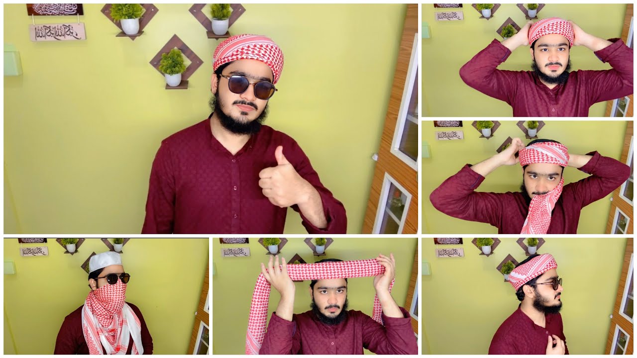 How to Sufi Amamah Shemagh Turban 👳‍♀️ || How to wear a Shamagh scarf || Afja OTT
