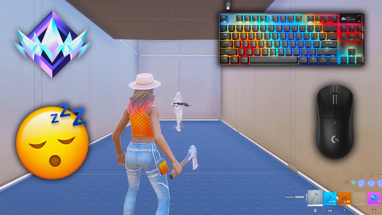 SteelSeries Apex Pro TKL ASMR | 1v1 Piece Control Gameplay | Satisfying M&K Fortnite | 240FPS