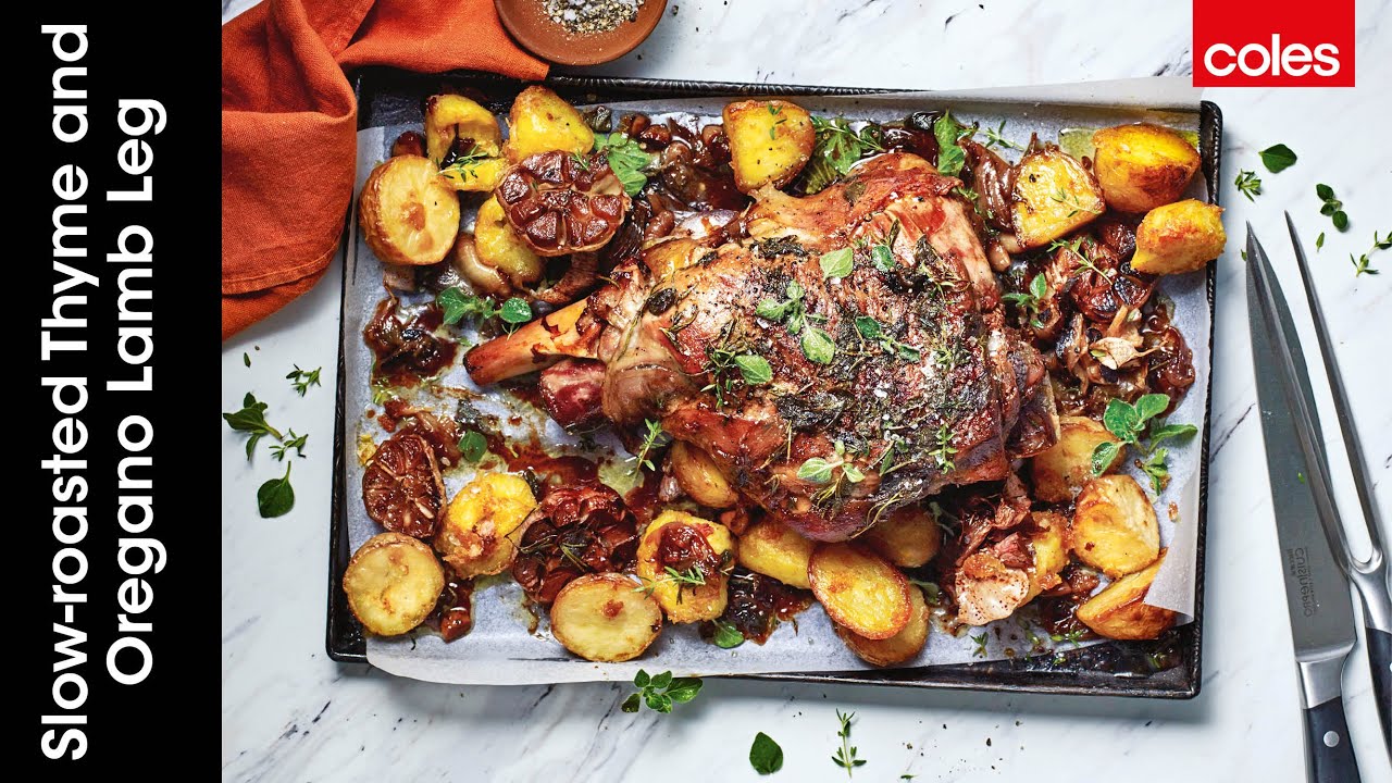 Slow-Roasted Thyme and Oregano Lamb Leg