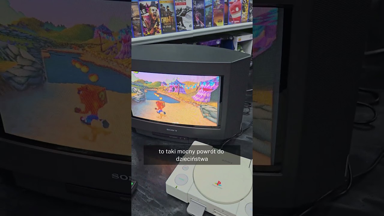 Retro Telewizor CRT Sony Trinitron KV-16WT1 + Sony Playstation 1 Video CD - idealne połączenie
