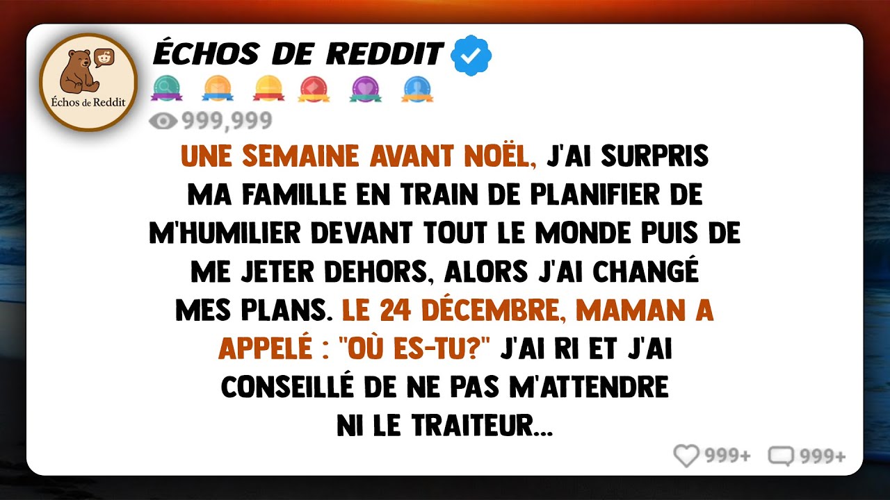 J'ai surpris ma famille. Leur plan ? M'humilier devant tout le monde. La trahison ultime