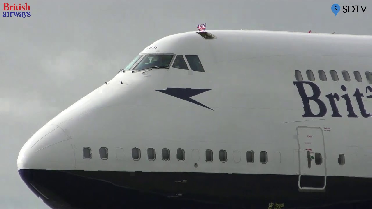 British Airways Boeing 747-436 G-CIVB 'Negus' Kemble Arrival (Extended Video)
