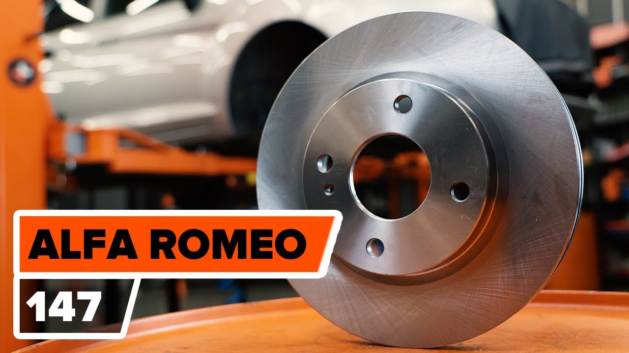 Como substituir os discos de travões dianteiros e as pastilhas de travão no ALFA ROMEO 147