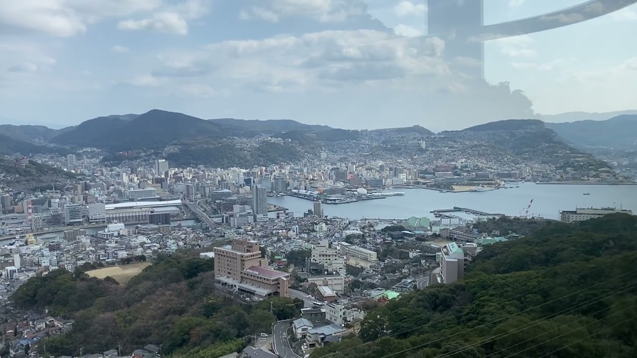 Nagasaki Ropeway Gondola Descending