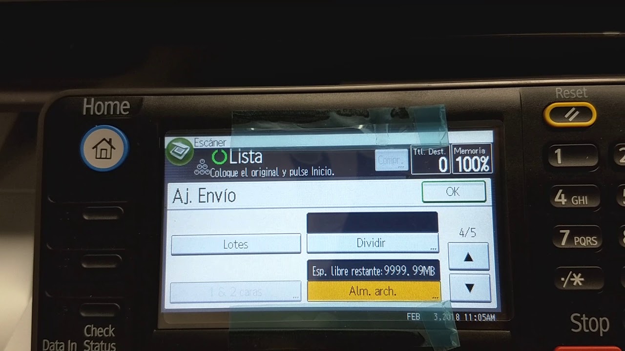 Escanear a USB con el Multifuncional Ricoh SP4510sf