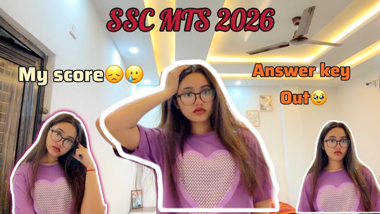 SSC MTS 2026 | My Score ?😞🥹| Answer key out| safe score #mtspreviousyear #mtsanswerkey #mts2026 