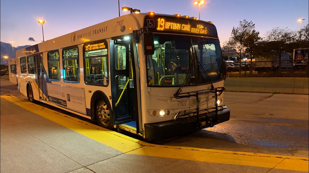 Oakville Transit Full Northbound Ride Video on 7107 on route 19 River Oaks to Uptown Core Terminal