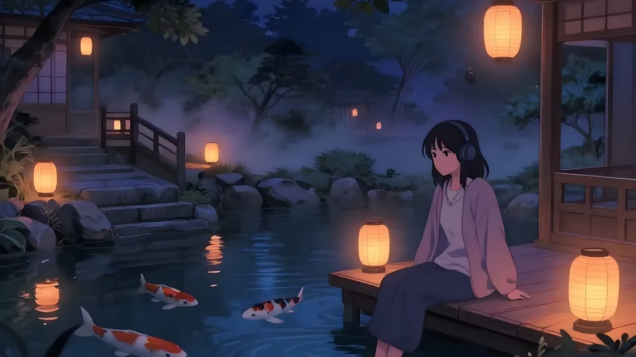Moonwave Lofi – Gentle Silence by the Koi Pond | Calm Music for Study, Relax & Peaceful Nights