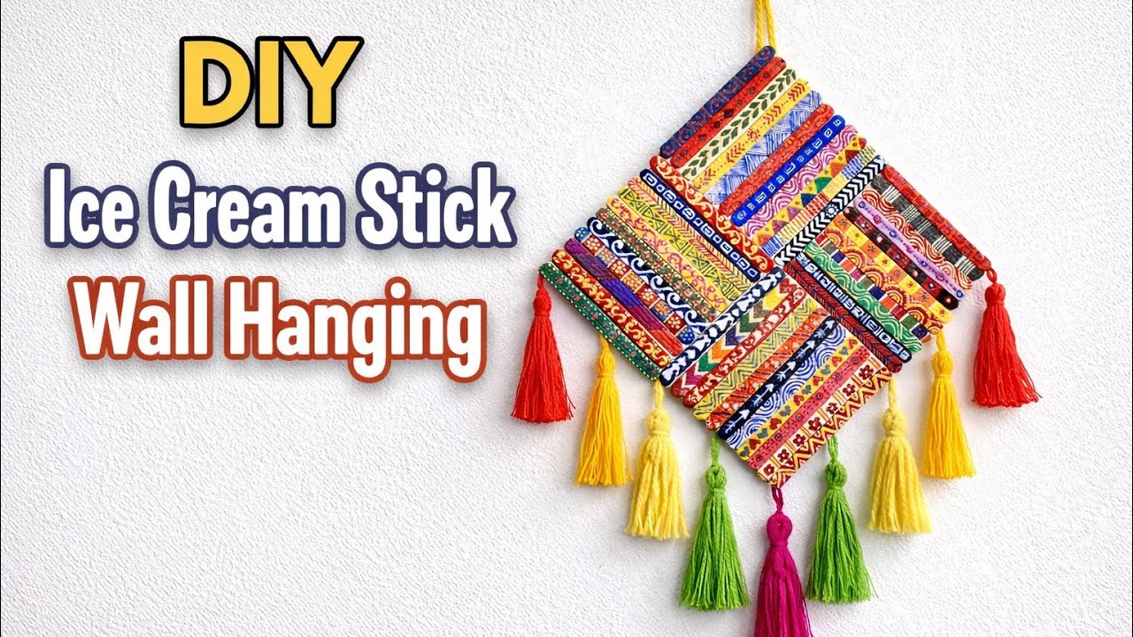 Only 44 Ice Cream Sticks! Amazing Wall Hanging DIY