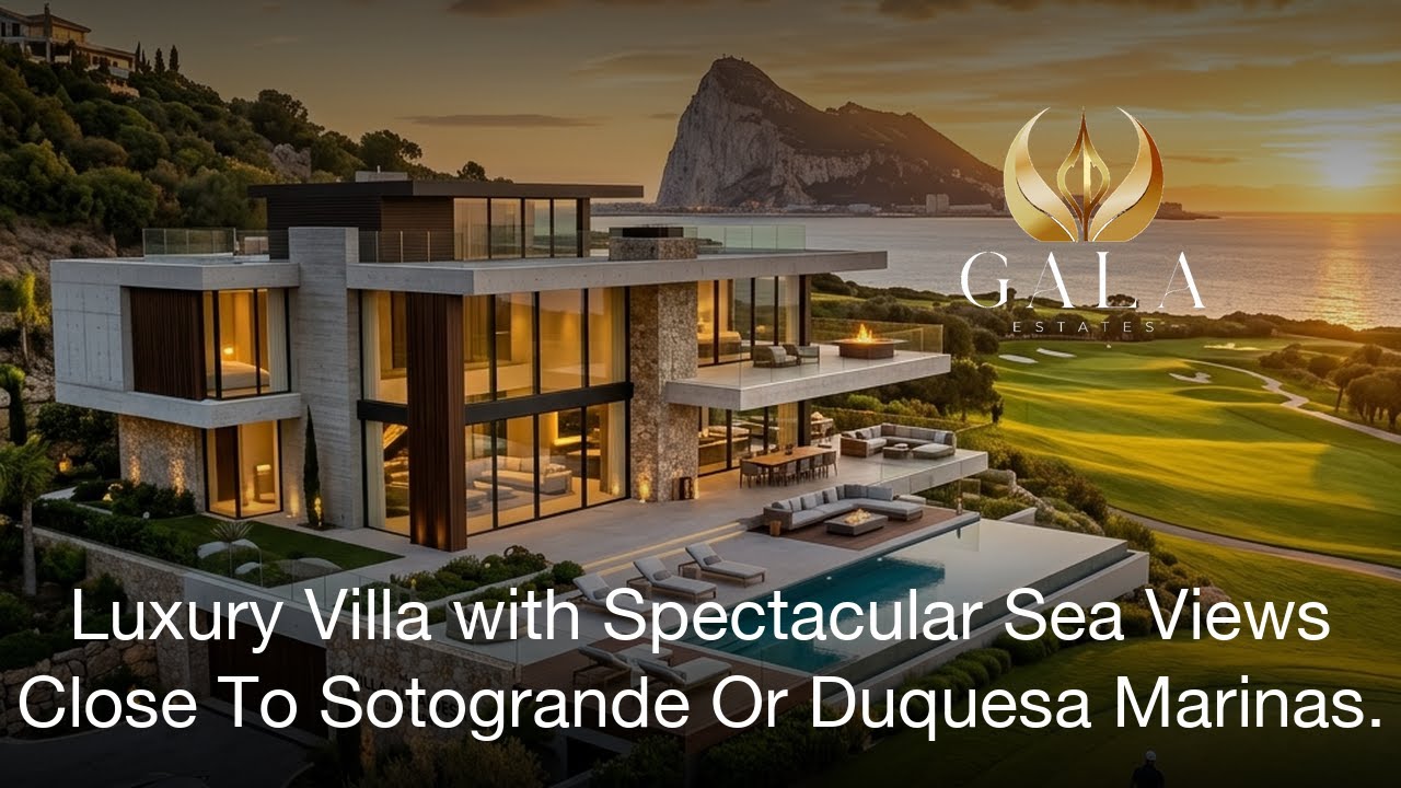 Luxury villa with spectacular sea views close to Sotogrande or Duquesa marinas.