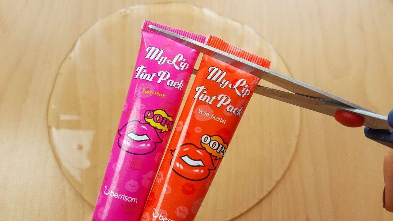 Slime Mixing With Makeup! İnto Clear Relaxing Slime !!! Şeffaf Slime İ&ccedil;ine Makyaj Karıştırma #3