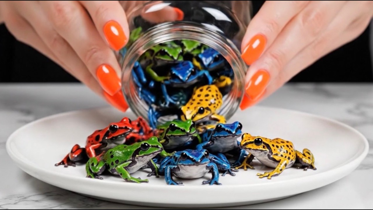 Colorful Cute Tiny Animals Pouring Out of Glass Jar 🐾🫙 Ultimate Oddly Satisfying AI ASMR