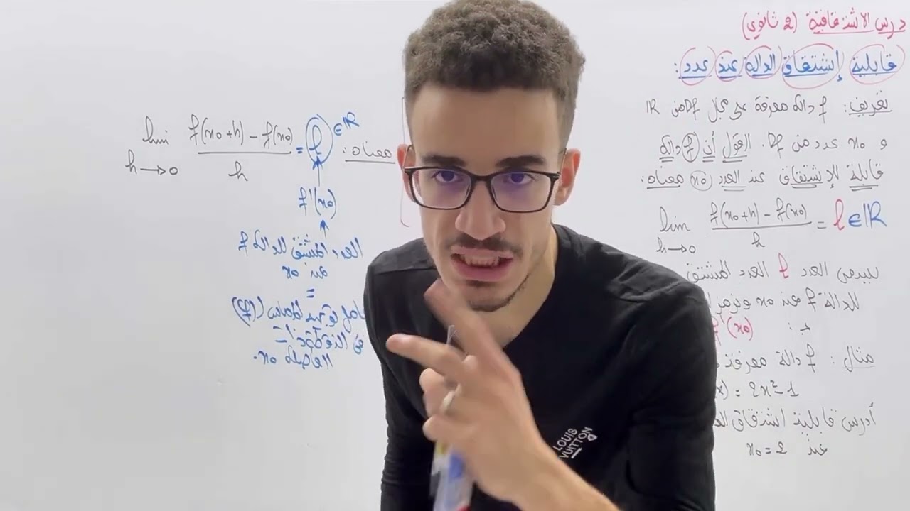 الإشتقاقية (2ثانوي): قابلية الإشتقاق عند عدد