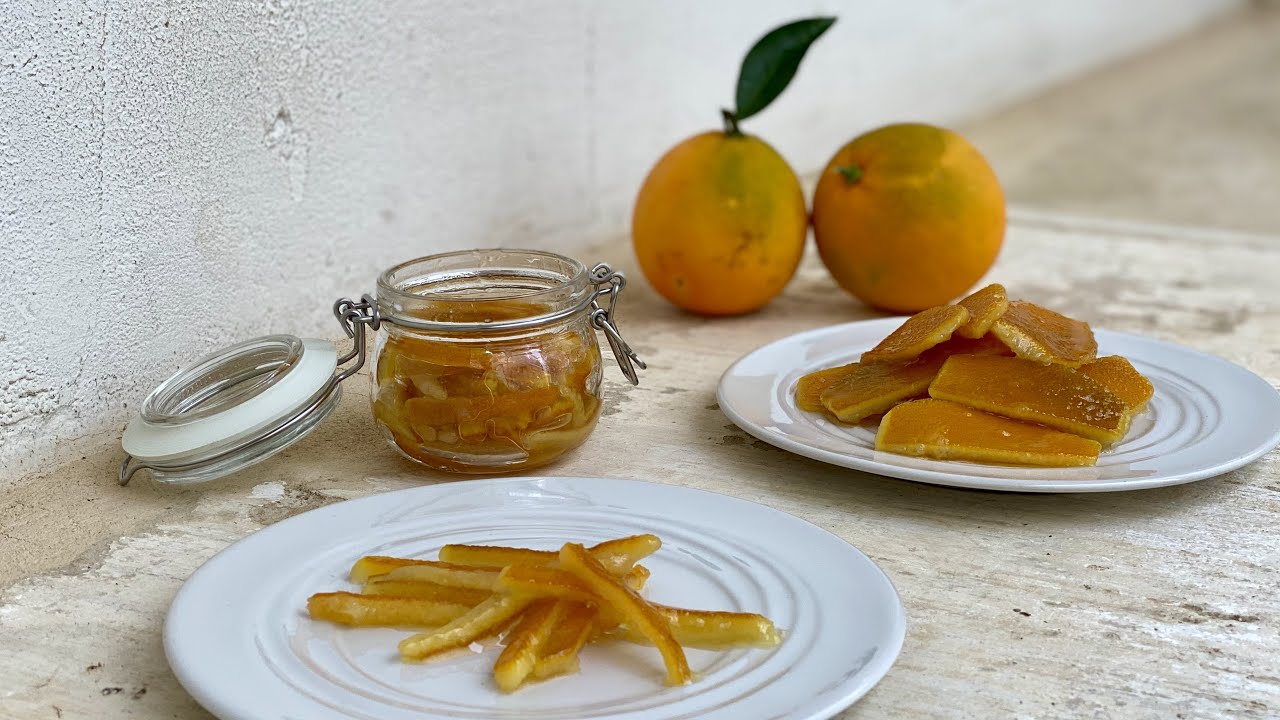 SCORZETTE di ARANCIA CANDITE fatte in casa 🍊 ricetta semplice e veloce #scorzettecandite