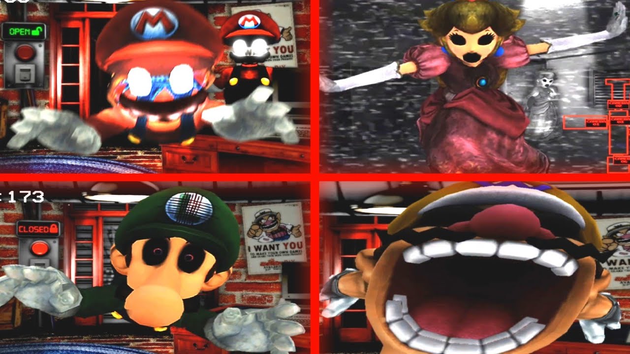 Five Nights at Wario's: Below The Depths Remake | All Jumpscares!