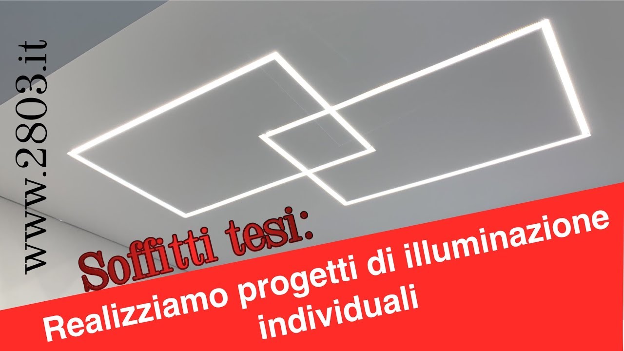 Soffitti tesi: con la striscia led!