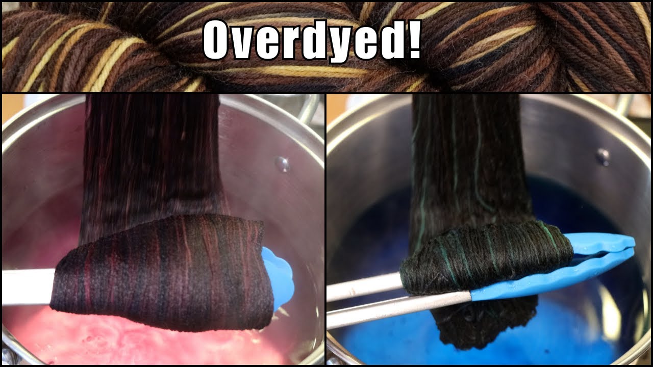 Overdyeing Brown Variegated Yarn with Dip Dyeing - Dyepot Weekly 597