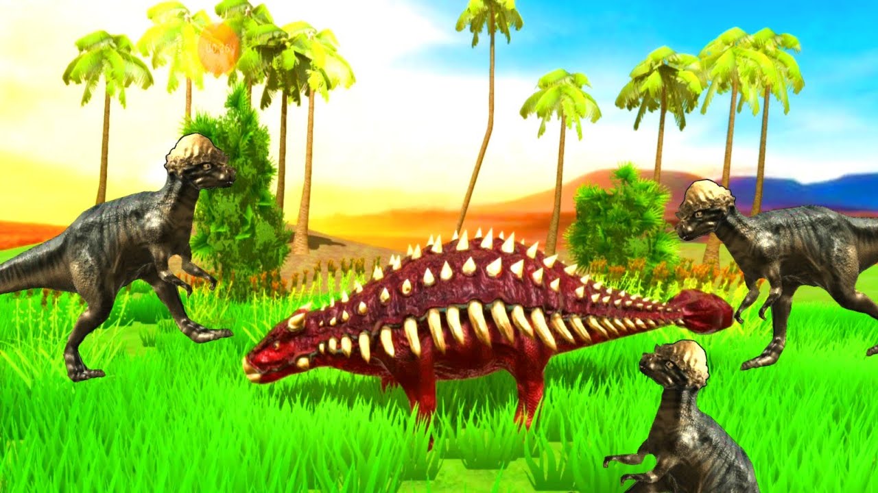 Ankylosaurus vs Pachycephalosaurus| Ankylosaurus Simulator| Android Gameplay #12| Dinosaur Simulator
