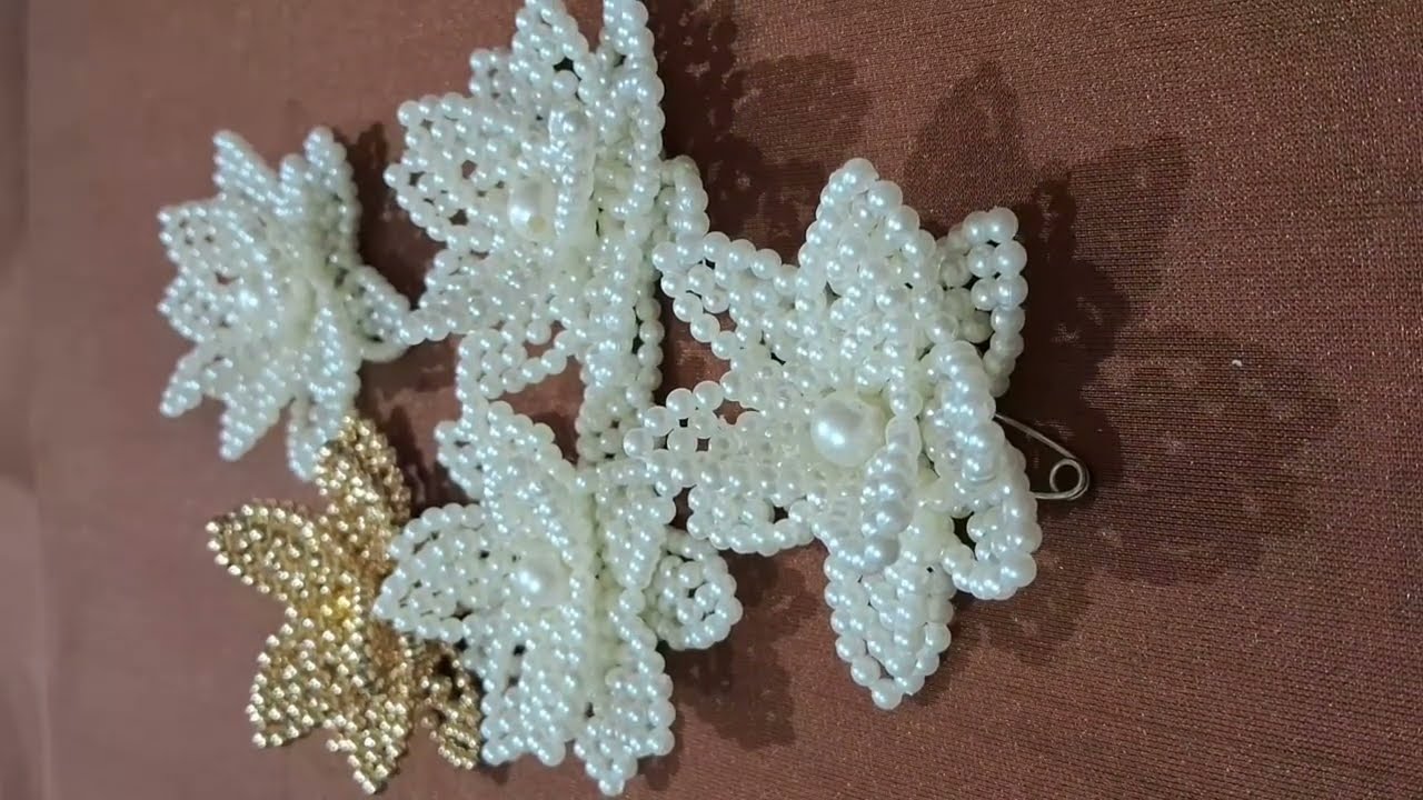 pearl 3Dflower / मोत्याचे 3d ful