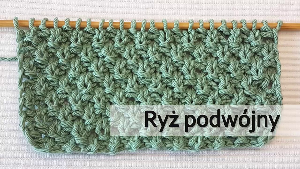 Wzory na druty, Ryż podwójny || Iwona Eriksson