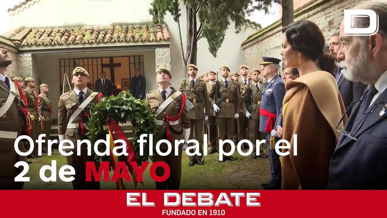 La ofrenda floral en el Cementerio de La Florida que recuerda a los Héroes del 2 de Mayo