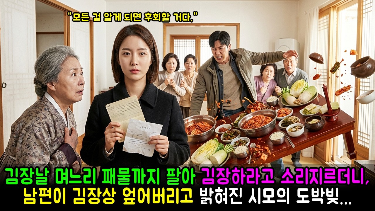 김장날 며느리 패물까지 팔아 김장하라고 소리지르더니, 남편이 김장상 엎어버리고 밝혀진 시모의 도박빚... | 감동사연 | 고부사연 | 반전사연
