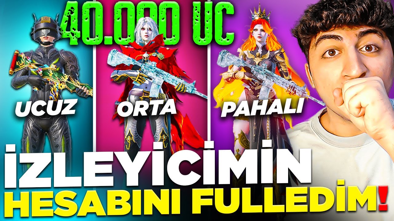 40.000 UC'YE BOŞ HESAPLARI FULLEDİK! UCUZ, ORTA, PAHALI HESAP FULLEME | PUBG MOBILE