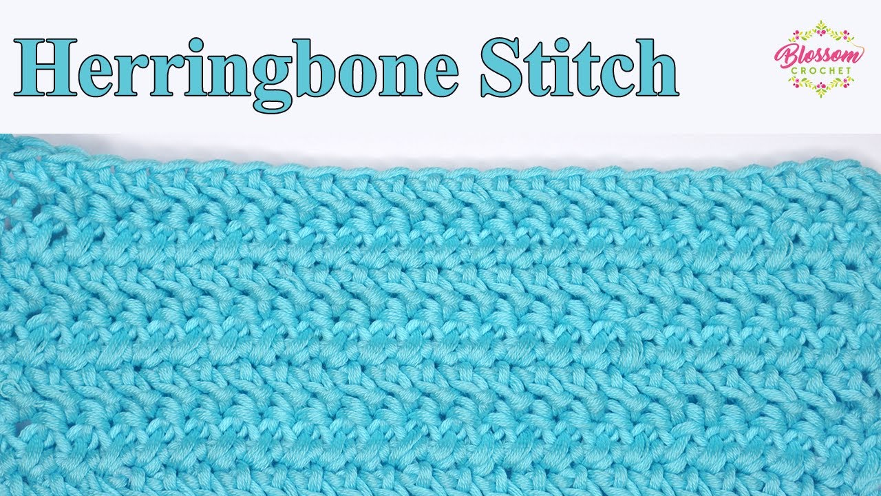 Herringbone Stitch - Easy Crochet tutorial for blankets/ scarf