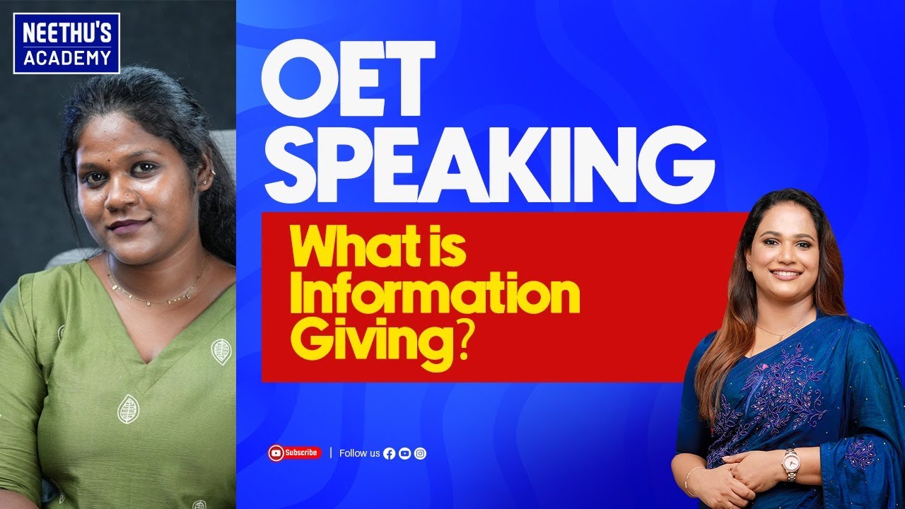 OET Speaking What is Information Giving? | OET Neethu's