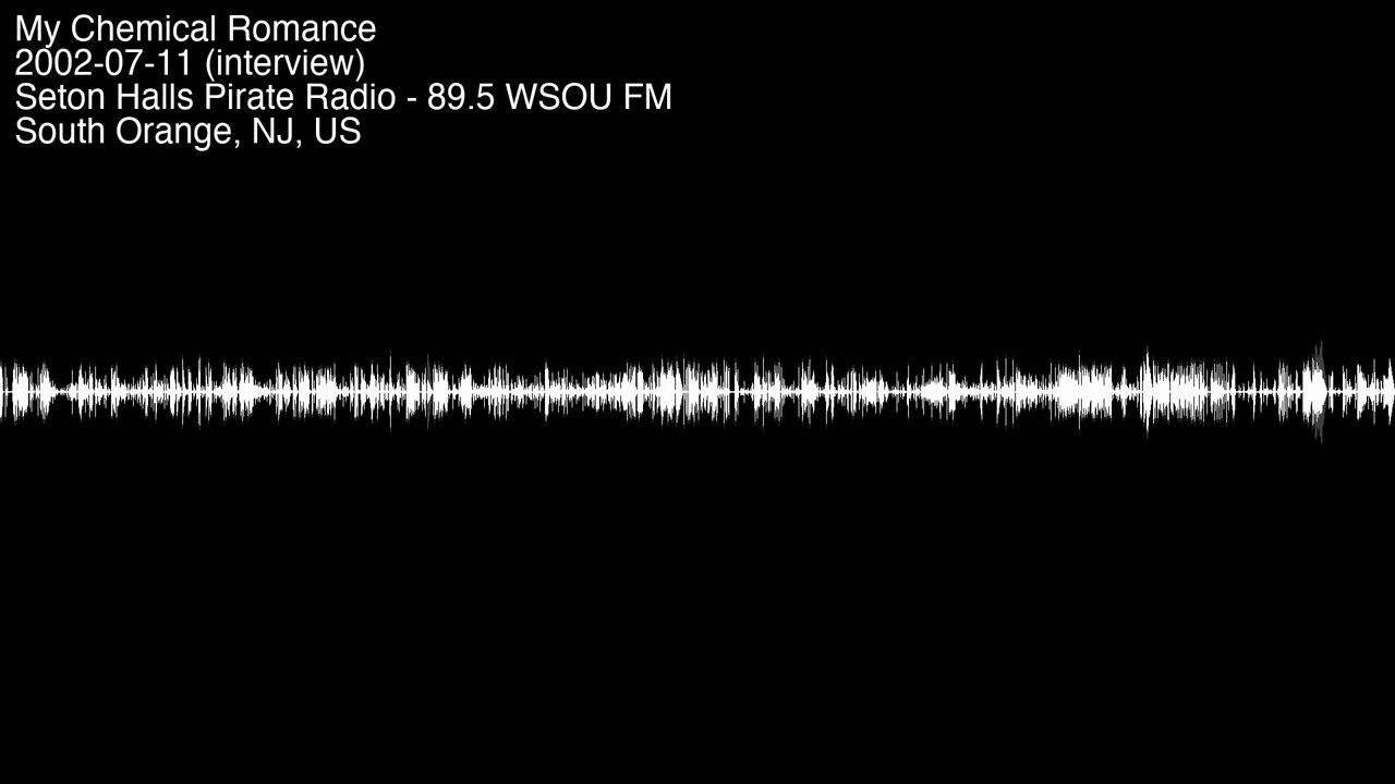 My Chemical Romance, 2002-07-11 Interview, Seton Hall's Pirate Radio 89.5 WSOU, South Orange, NJ, US
