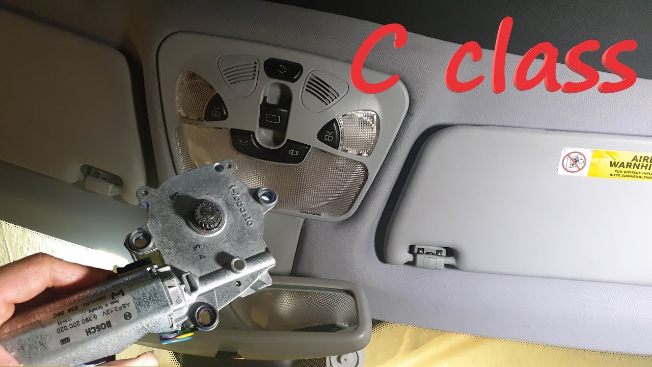 Mercedes w203 Panoramic Sunroof Motor Replacement - stuck / repair c200 c160 c180 c230