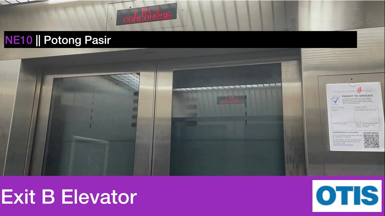 Potong Pasir MRT Station || Otis Elevator (Exit B)