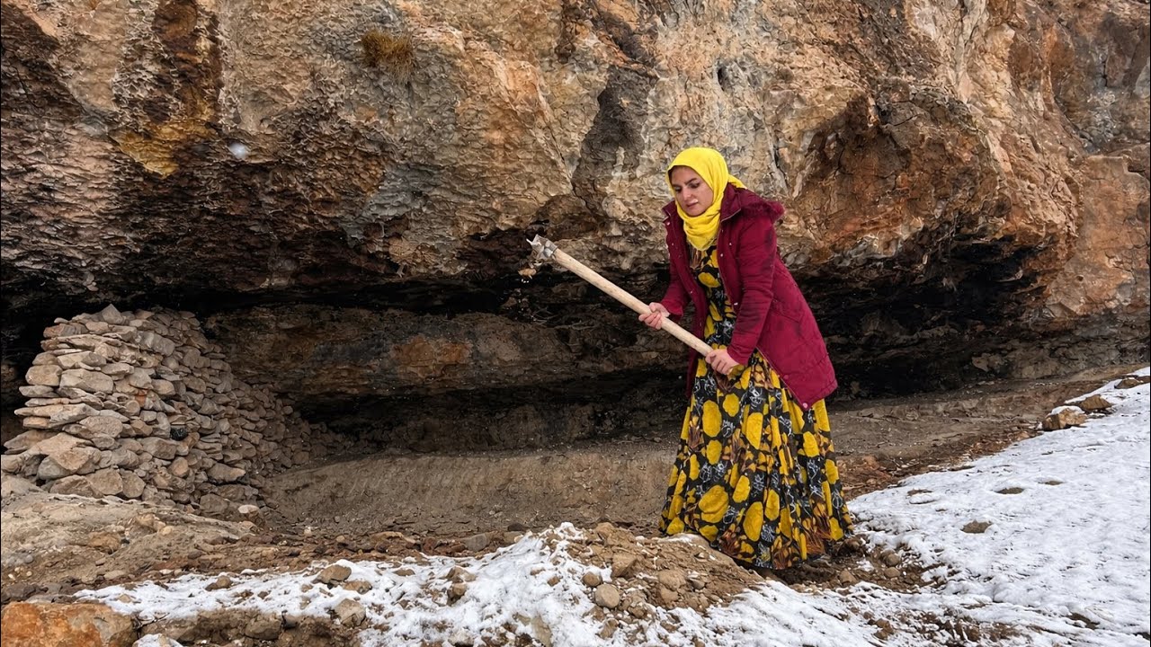 Will the homeless girl be able to survive the snowy winter in the cave?