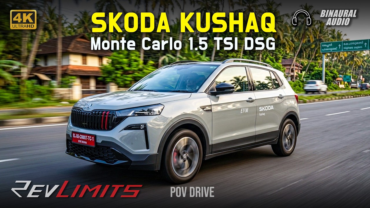 2026 &Scaron;koda Kushaq Monte Carlo 1.5 TSI POV Drive | Pure ASMR & Binaural Audio | RevLimits