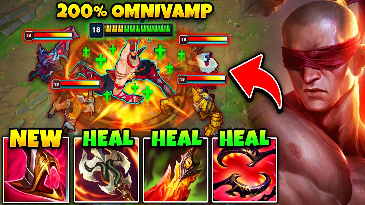 LEE SIN WITH 100% LIFESTEAL IS LITERALLY INVINCIBLE! (ONE AUTO = FULL HEALTH)