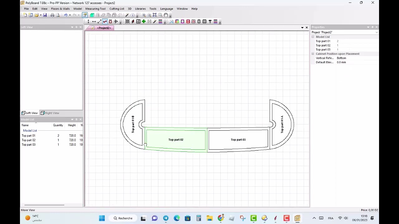 Table project in POLYBOARD