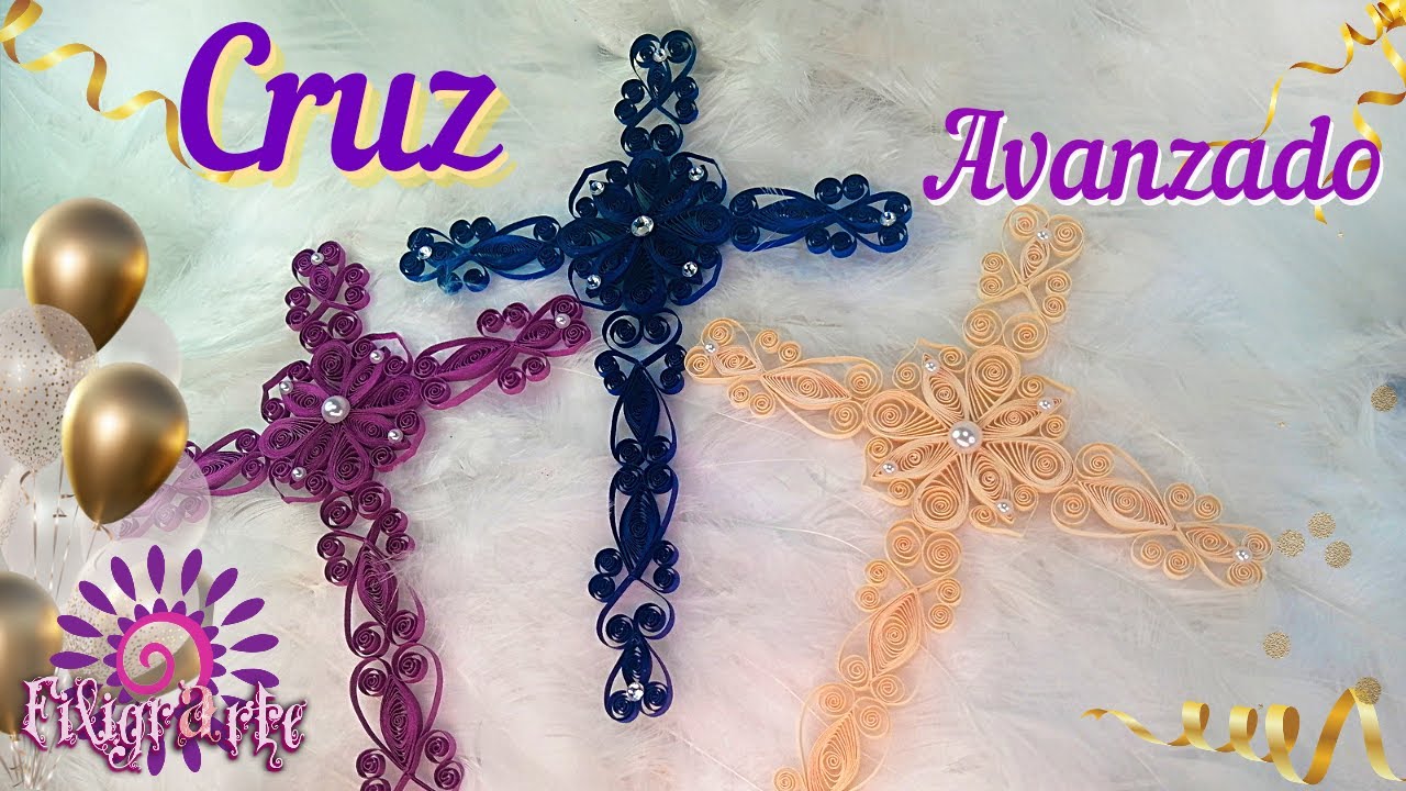 ✝️ CRUZ de filigrana de papel. Nivel AVANZADO. Paso a paso