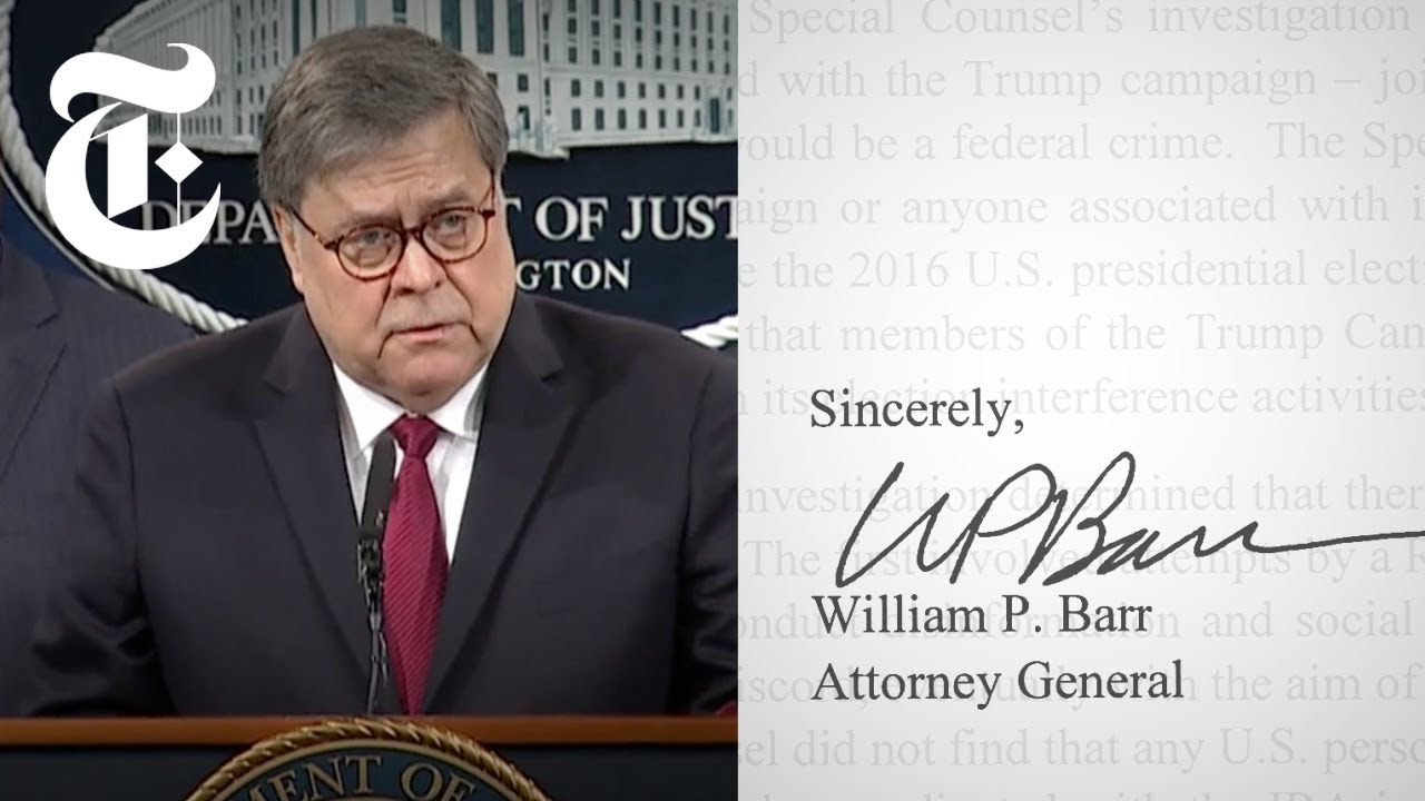The Key Moments: Barr Speaks Before Releasing Mueller Report | NYT News