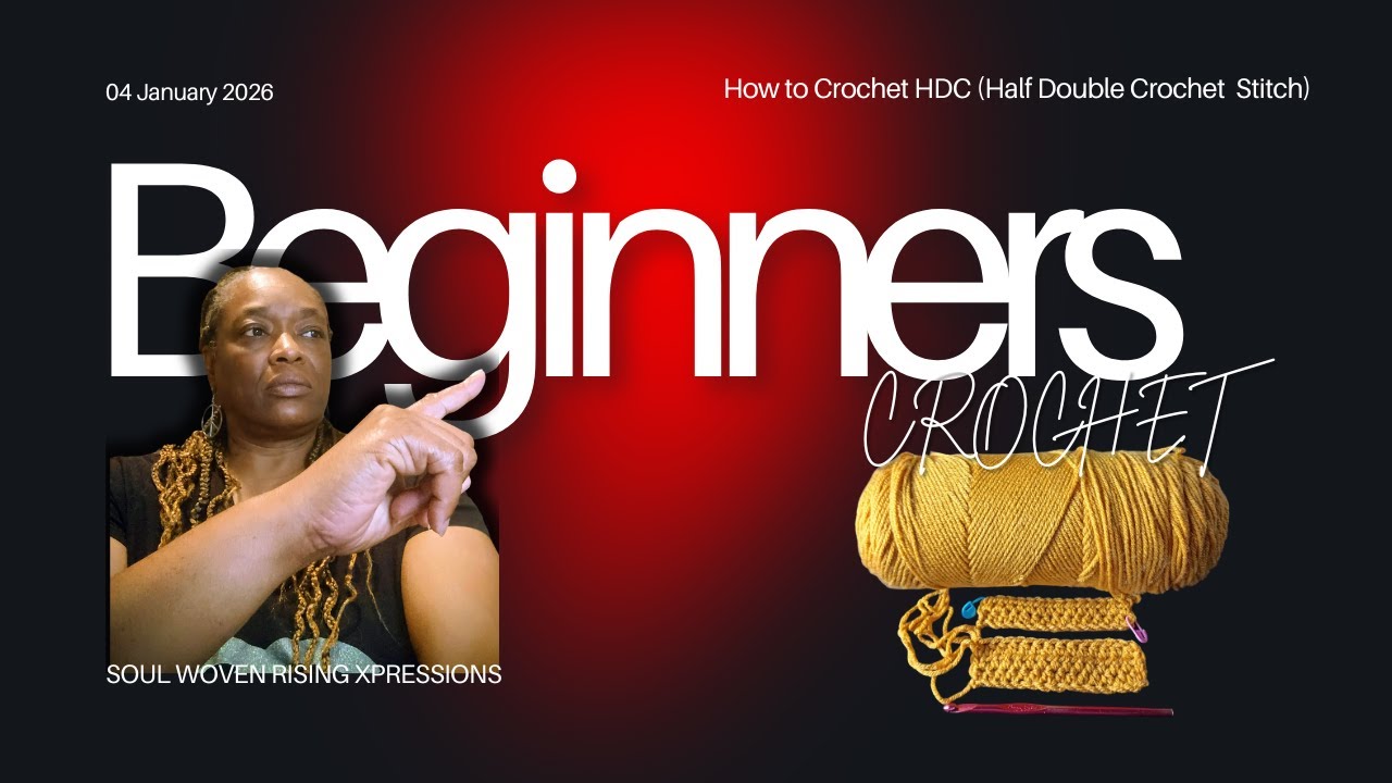 Master the HDC (Half Double Crochet Stitch) in Minutes | Beginner Crochet Lesson