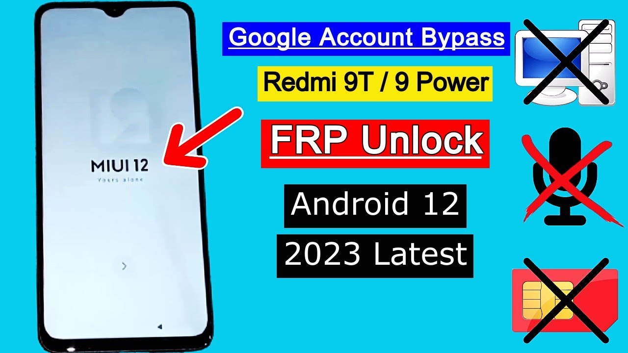 Redmi 9T & 9 Power Frp Bypass 2023 | Fix YouTube Update Solution | Google Account Unlock Without PC
